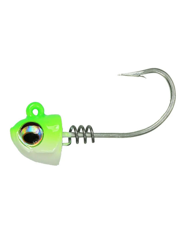 5" Jig Heads - NLBN - Color:Limesider - Weight:1-1/2oz