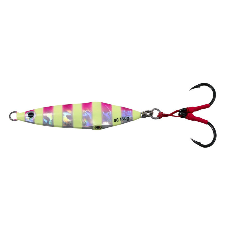 Squish Erratic Fall Jig - Savage Gear - Size:100g - Color:Pink Zebra glow