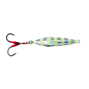 Squish Erratic Fall Jig - Savage Gear - Size:100g - Color:Silver Zebra Glow