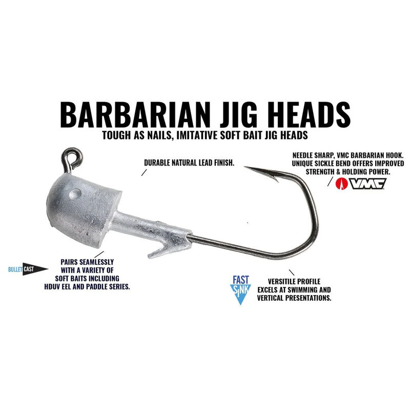 Classic Barbarian Jig Head 10/0 - Hogy - Weight:1oz