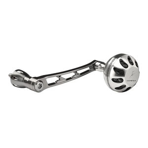 Spinning Reel Handle Aluminum - Gomexus - Size:70mm /  Galaxy-38 Daiwa - Color:Silver/Black