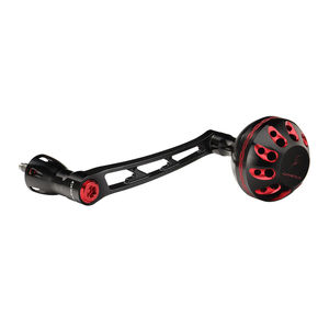 Spinning Reel Handle Aluminum - Gomexus - Size:70mm / Galaxy-38 Daiwa - Color:Black/Red