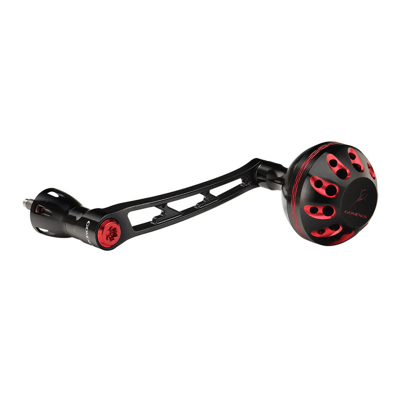 Spinning Reel Handle Aluminum - Gomexus - Size:70mm / Galaxy-38 Daiwa - Color:Black/Red
