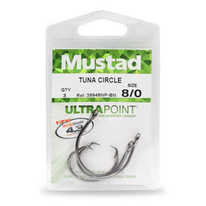 Demon Circle Wide Gap Hook 39948NP-BN - Mustad - Size:10/0