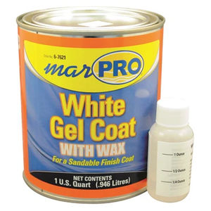 White Gelcoat - MarPro - Wax:No Wax - Size:Quart