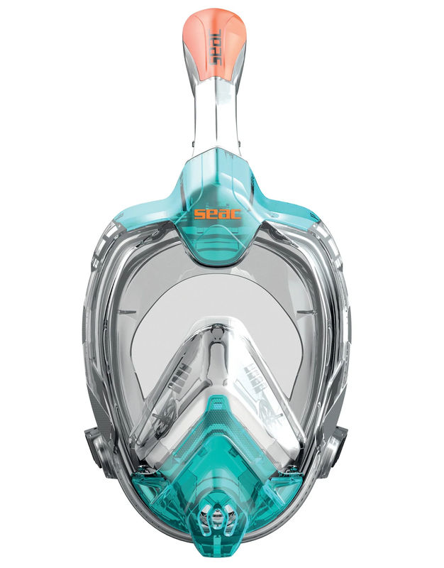Libera Snorkeling Mask - Seac - Size:L/XL - Color:Aquamarine/Orange