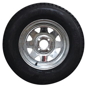 Americana Galvanized Spoke Wheel Tire - Size:205/65D-10 - Ply:D Ply - Lugs:5 Lugs