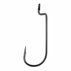 Straight Shank Black Nickel Worm Hook - Size:2/0