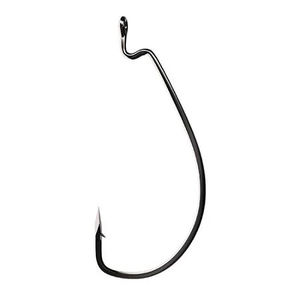 Wide Gap Black Nickel Worm Hook - Size:1