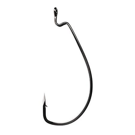 Wide Gap Black Nickel Worm Hook - Size:6