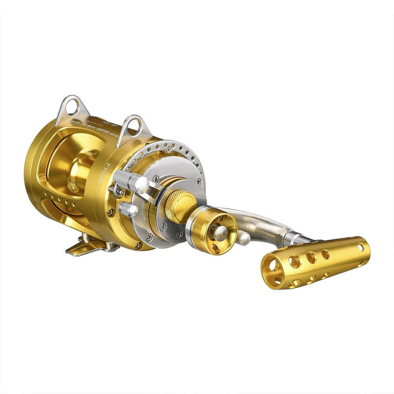 GOMEXUS Saltwater Trolling Reel 2 Speed 30W to 80W 50-132lbs - Size:80W - Color:Gold