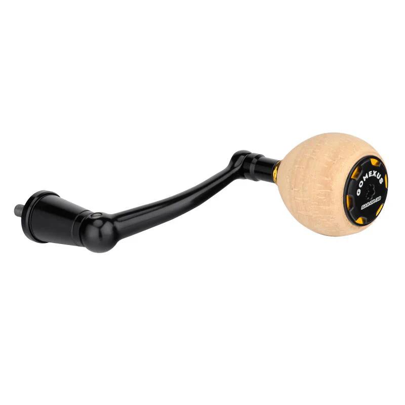 Plug&play Aluminum Power Handle for Penn Battle II&III - Gomexus - Color:Cork Black/ Gold - Model:Battle II/III 1000-4000 65mm