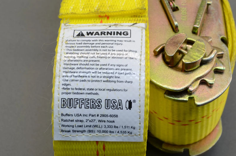 2in x 30ft Heavy Duty Ratchet Strap - Buffers USA