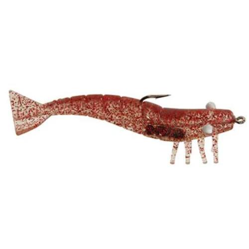 3in Shrimp 1/4oz - 3pk - DOA - Color:368 Clear Red Glitter