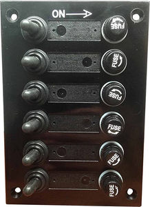6 Gang Fused Marine Switch Panel - Marpac - Style:With Boot