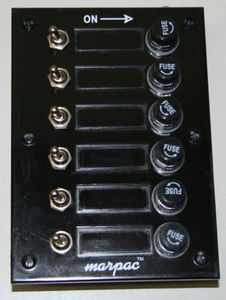 6 Gang Fused Marine Switch Panel - Marpac - Style:Without Boot
