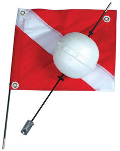2-Piece Dive Buoy with Flag - Marine Sports Mfg - Size:Round Bouy