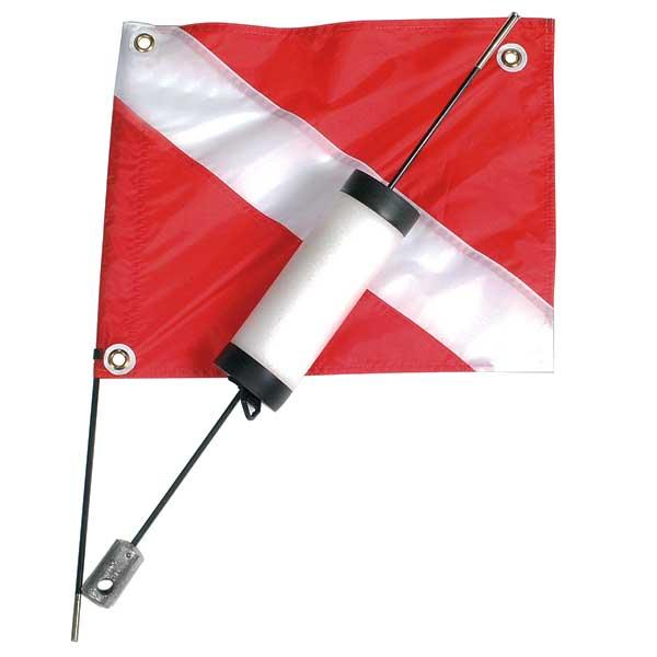 2-Piece Dive Buoy with Flag - Marine Sports Mfg - Size:Cylinder Buoy