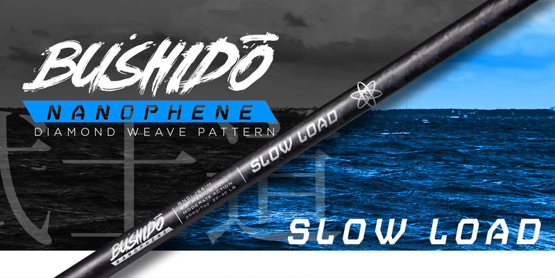 Bushido Nanophene Slow Load Series Rod - American Tackle - Length:6ft 6in - Power:Med-Light 150g