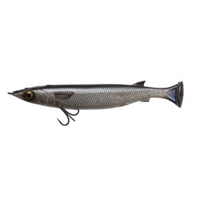 Pulse Tail ballyhoo Line Thru - Savage Gear - Color:Black/Silver - Size:6"