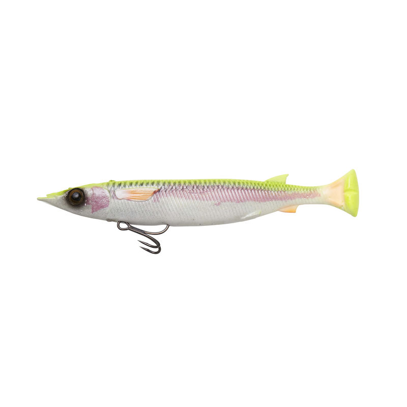Pulse Tail ballyhoo Line Thru - Savage Gear - Color:Chartreuse/White - Size:6"