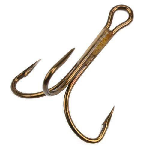 Treble Hook 3551-BR - Mustad - Size:1/0 - Qty:2 Pack