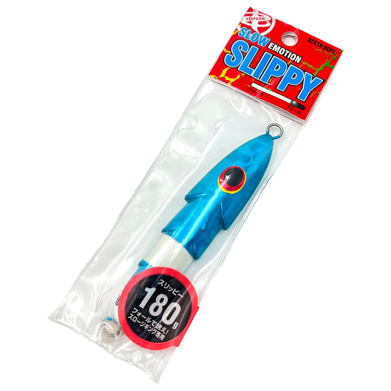 Slow Emotion Slippy Jig - Xesta - Size:180g - Color:Holographic Blue/Glow Strip