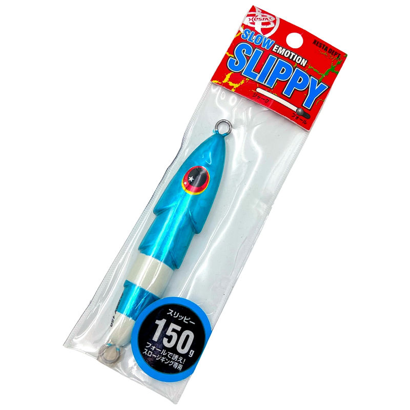 Slow Emotion Slippy Jig - Xesta - Size:150g - Color:Holographic Blue/Glow Strip