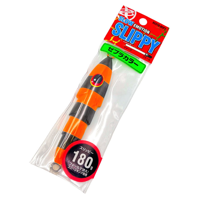 Slow Emotion Slippy Jig - Xesta - Size:180g - Color:Black Orange Strip/ Halo Back
