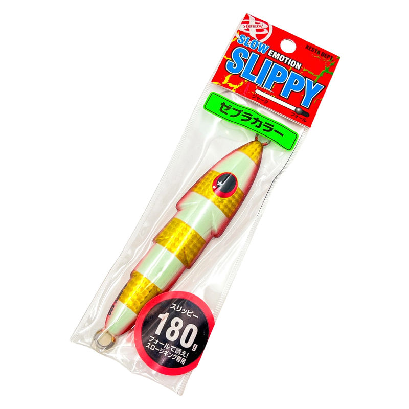 Slow Emotion Slippy Jig - Xesta - Size:150g - Color:Gold/Glow Strip/ Red Edge