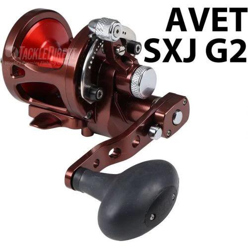 SXJ G2 Lever Drag Casting Reel - AVET - Model:SXJ 6/4 G2 - Color:Red - Guide Plate:With Guide Plate