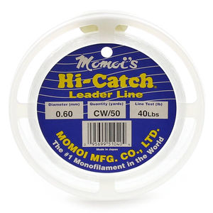 Nylon Monofilament Leader - Momoi's Hi-Catch - Size:30lb - Color:Clear - Yards:50