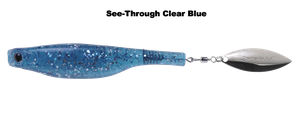 Dartspin - Hyperplastics - Size:5.5 in - Color:See-Through Blue/Silver