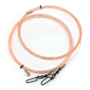 Trolling 20ft - 400lb Mono Shock Leader 2 Pack - Style:Barrel Crane Snap Swivel